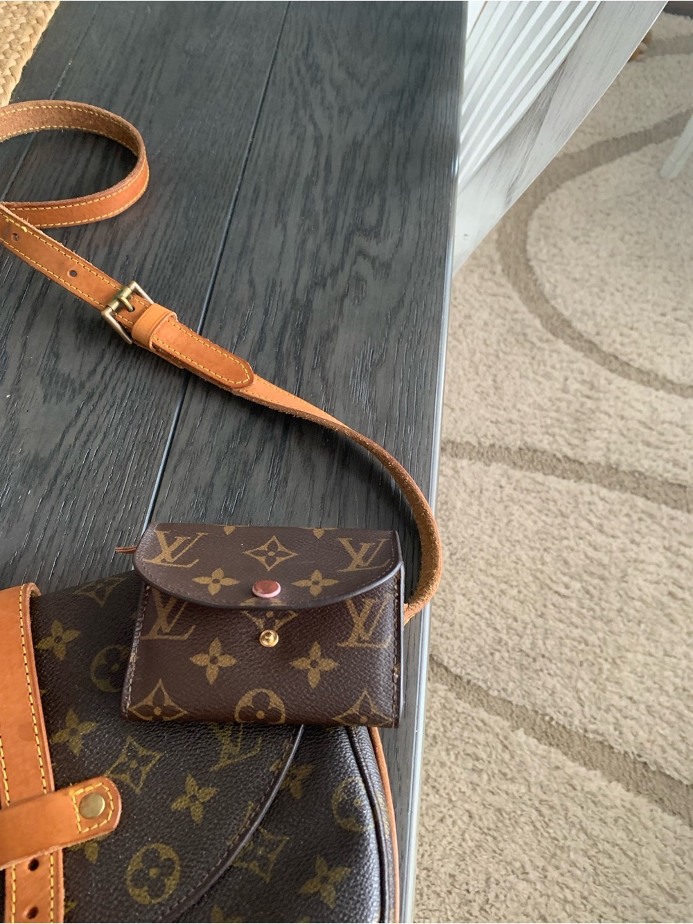 Louis Vuitton Monogram Canvas Crossbody Saddle Bag in Brown and Tan - Picture 5 of 16